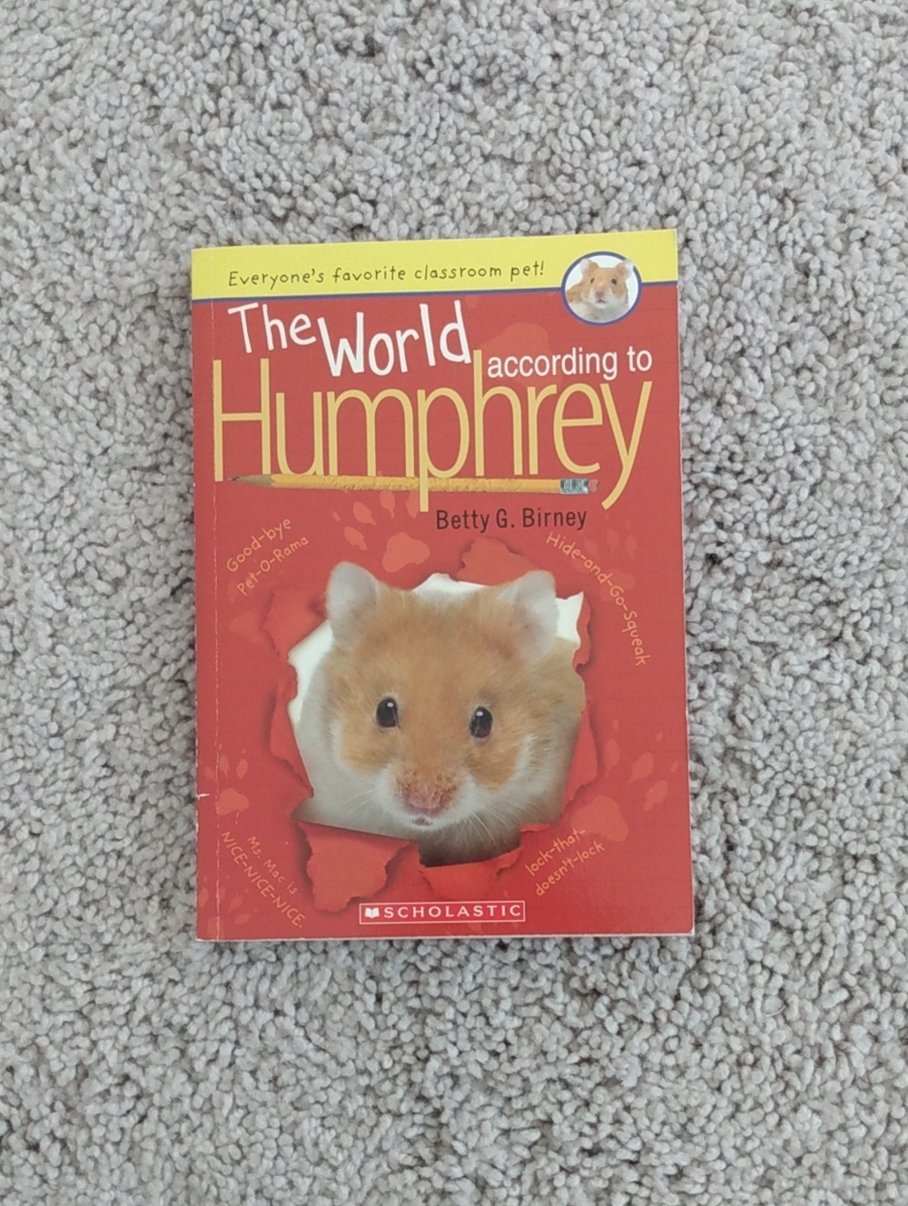 Scholastic Red and Yellow "The World According to Humphrey" Paperback